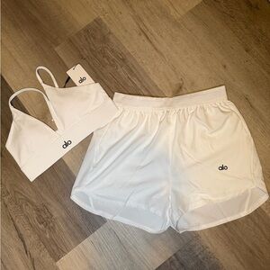 ALO Yoga Women's White Athletic Shorts